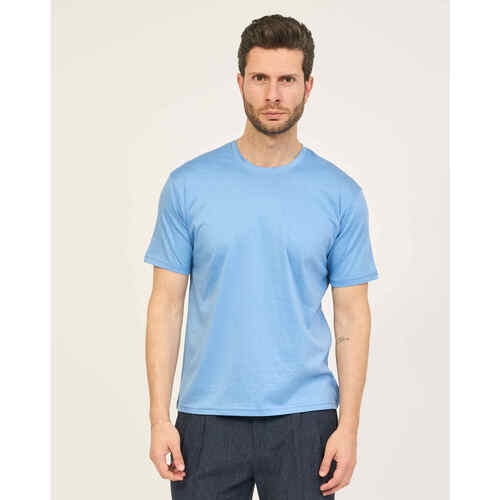 Vêtements Homme T-shirts & Polos Sette/Mezzo T-shirt col rond homme Settemezzo Bleu