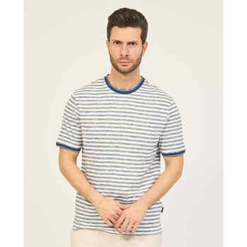 Vêtements Homme T-shirts & Polos Bugatti T-shirt homme  à rayures horizontales Bleu