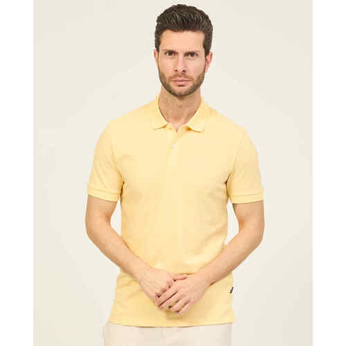 Vêtements Homme T-shirts & Polos BOSS Polo homme  en coton avec logo brodé Jaune