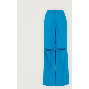 Vêtements Femme Pantalons fluides / Sarouels Jijil Pantalon palazzo femme  avec détails ajourés Bleu