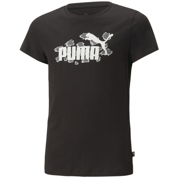 Vêtements Fille T-shirts manches courtes Puma 673516-01 Noir