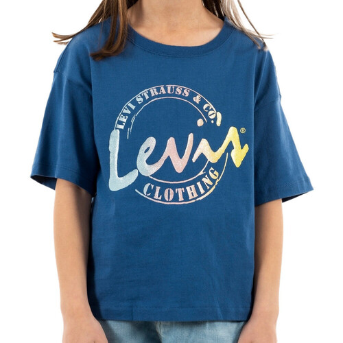 Vêtements Fille T-shirts manches courtes Levi's 4EH190-U69 Bleu