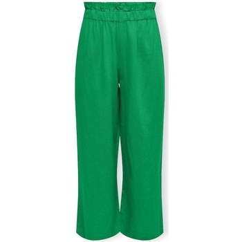 Vêtements Femme Pantalons Only Solvi-Caro Linen Trousers - Green Bee Vert