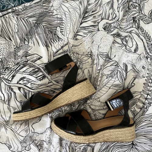 Chaussures Femme Sandales et Nu-pieds Texto Sandale compensée texto Noir