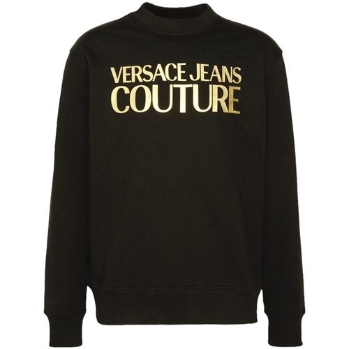 Vêtements Homme Pulls Versace JEANS olho Couture Logo Thick Foil Sweatshirt Noir