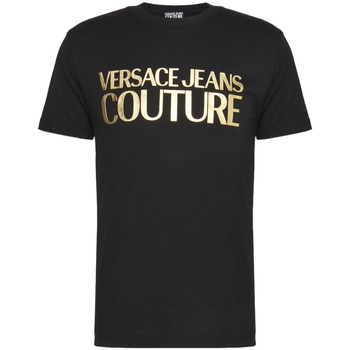 Vêtements Homme T-shirts manches courtes Versace Jeans Couture Logo Thick Foil T-shirt Black Noir