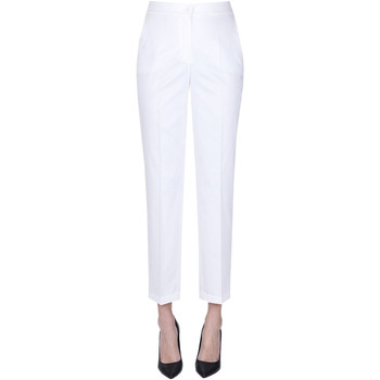 Vêtements Femme Pantalons L.p. PNP00003206AE Blanc