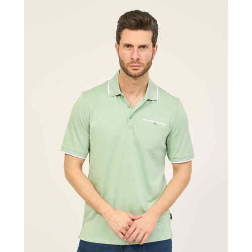 Vêtements Homme T-shirts & Polos Bugatti Polo homme  en coton avec poche poitrine Vert