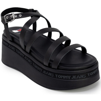 Chaussures Femme Sandales et Nu-pieds Tommy Hilfiger STRAPPY WEDGE EN0EN02516 Noir