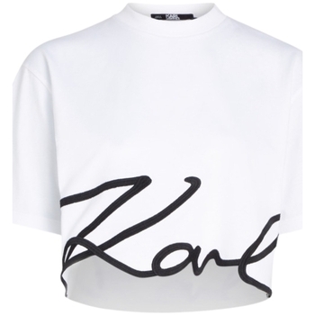 Vêtements Femme T-shirts manches courtes Karl Lagerfeld  Blanc