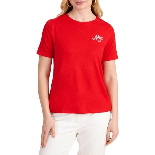 Vêtements Femme T-shirts manches courtes Naf Naf  Rouge