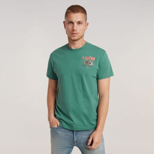 Vêtements Homme T-shirts & Polos G-Star Raw D24687-C372 HEADPHONES-G282 SPRUCE Vert