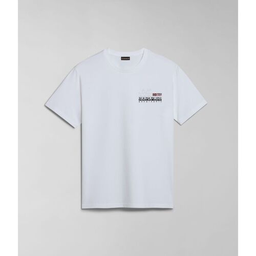 Vêtements Homme T-shirts & Polos Napapijri D-COLVILLE NP0A4HS5-002 BRIGHT WHITE Blanc