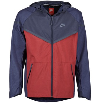 Nike TECH WINDRUNNER Rouge / Marine / Gris - Vêtements Coupes vent Homme  108,00 €