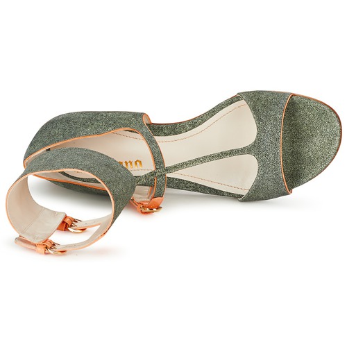 John Galliano A65970 Vert / Beige - Livraison Gratuite- Chaussures Sandale Femme 55920
