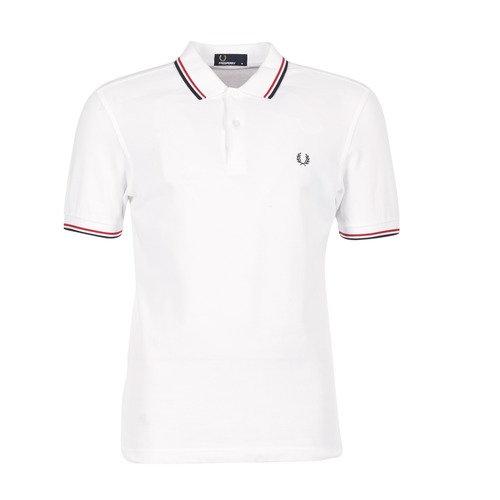 Vêtements Homme Polos manches courtes Fred Perry THE FRED PERRY sunrise SHIRT Blanc / Rouge