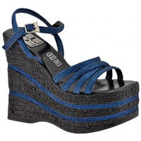 Chaussures Femme Baskets mode No End Glitter Zeppa140 Bleu