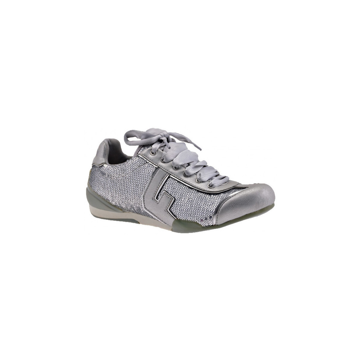 Chaussures Femme Baskets mode Fornarina Sneakers  Paillette Gris