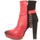 Chaussures Femme Boots Ilario Ferucci Ilario Ferrucci Bottines en cuir Gibus rouge Rouge
