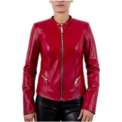 Vêtements Femme Vestes en cuir / synthétiques Giorgio Ansia Waxy Rouge (Zip Argent) Rouge