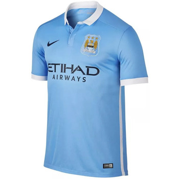 Vêtements Homme Polos manches longues Nike Manchester City Stadium Home 2015/20 Bleu