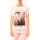 Vêtements Femme T-shirts manches courtes By La Vitrine Tee-shirt B005 Blanc/Rose Rose