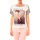 Vêtements Femme T-shirts manches courtes By La Vitrine Tee-shirt B005 Blanc/Gris Gris