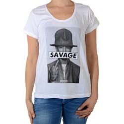 Vêtements Femme T-shirts zip-fastening manches courtes Eleven Paris 51143 Blanc