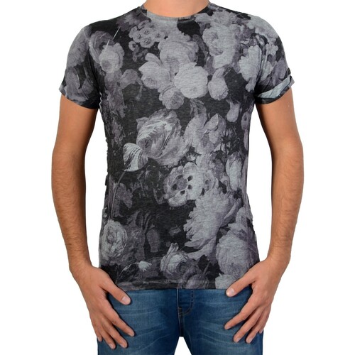 Vêtements Homme T-shirts manches courtes Deeluxe W15130 Might Dark Grey Mel Gris