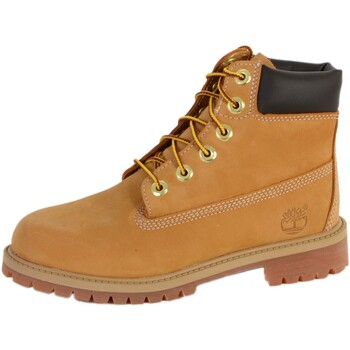 Chaussures Fille Baskets montantes Timberland Chaussures 12909 6IN Prem Wheat Nubuc Yell Jaune