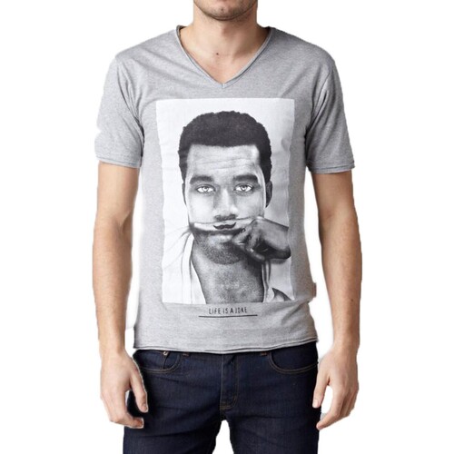 Vêtements Homme T-shirts manches courtes Eleven Paris T-Shirt KW Gris