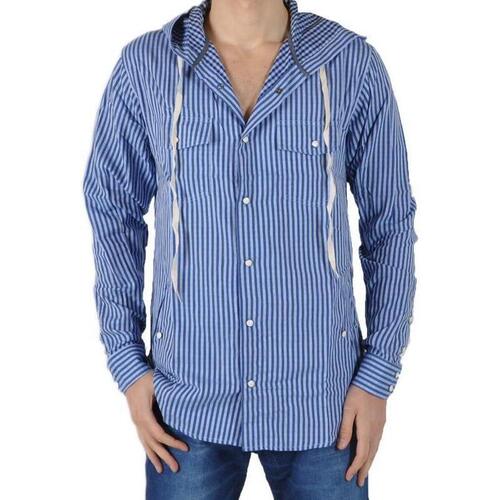 Vêtements Homme Chemises manches longues Eleven Paris Toujours à carreaux Water Bleu
