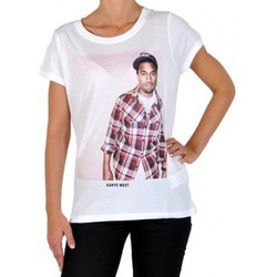Vêtements Femme T-shirts manches courtes Eleven Paris T-Shirt Kanye West W Ts Blanc