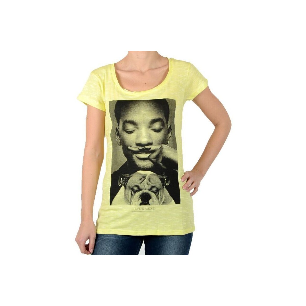 Vêtements Femme T-shirts & Polos Eleven Paris Wolly W Will Smith Lemongrass Jaune