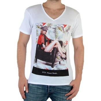 Vêtements Homme T-shirts manches courtes Eleven Paris 32832 Blanc