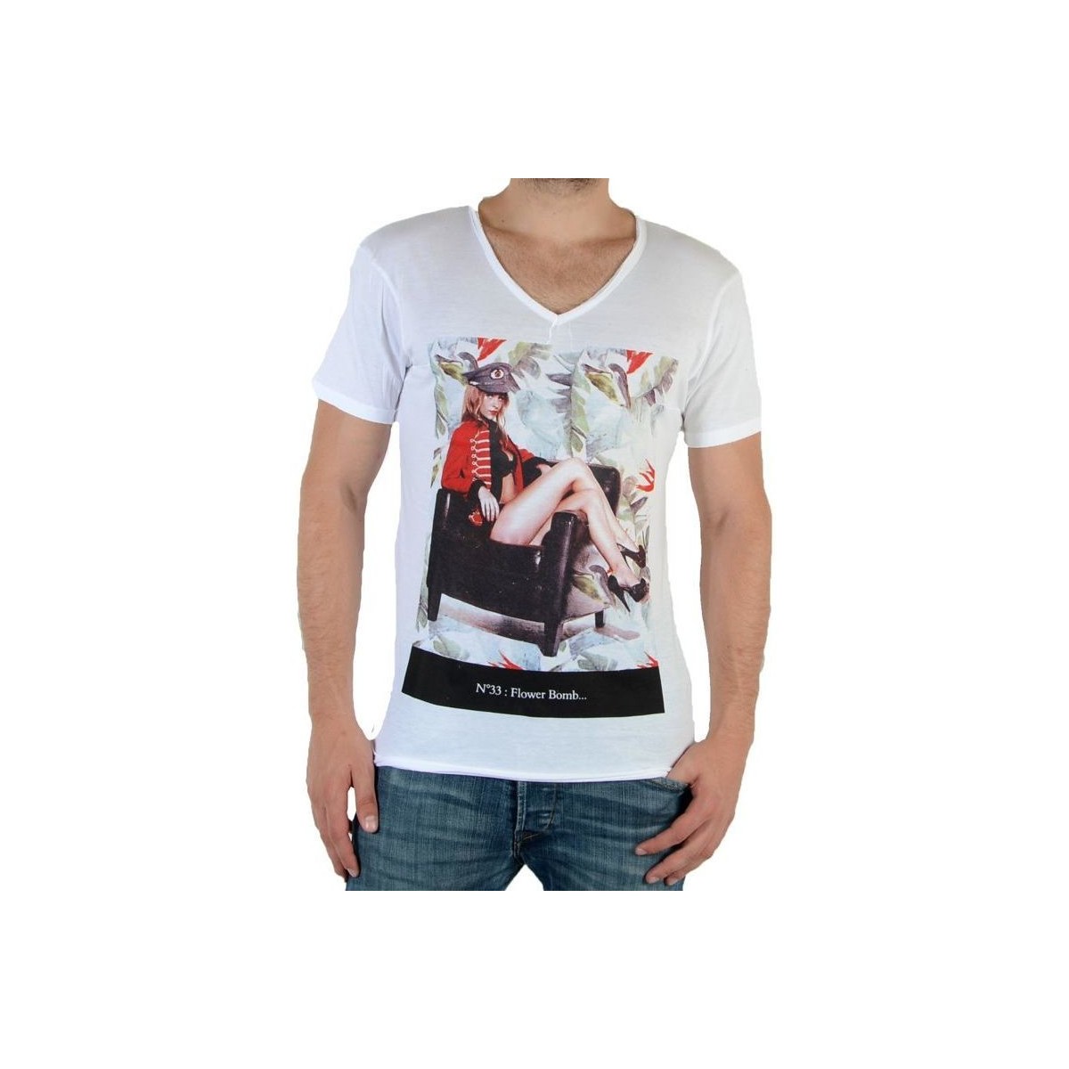 Vêtements Homme T-shirts manches courtes Eleven Paris N°33 M Blanc