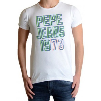 Vêtements Fille T-shirts mulher manches courtes Pepe jeans Abi Blanc