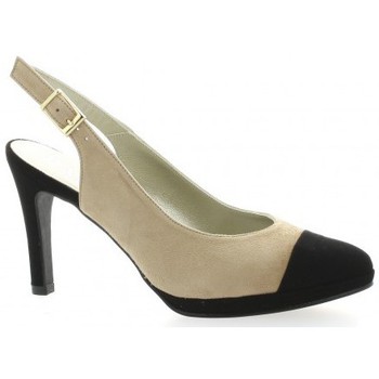 Chaussures Femme Sandales et Nu-pieds Brenda Zaro Escarpins cuir velours  / Noir/beige