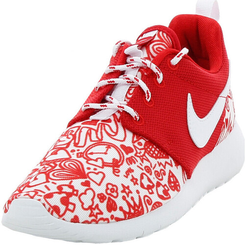 Chaussures Fille Baskets basses for Nike Roshe One Print Junior Rouge