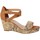 Chaussures Femme Sandales et Nu-pieds Walk & Fly Sandales Compensées Serpent Camel Marron