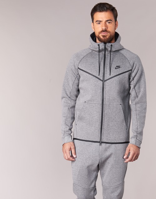 Nike TECH FLEECE WINDRUNNER HOODIE Gris - Vêtements Blousons Homme 91,00 €