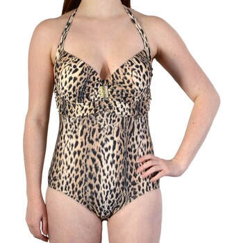 Vêtements Femme Maillots de bain 2 pièces Valege Maillot de Bain 1 Pièce Wabaso Star Leopard Marron