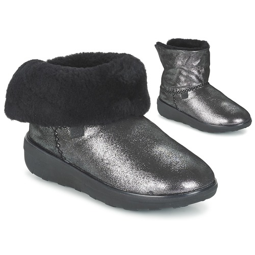 Chaussures Femme Toe Boots FitFlop SUPERCUSH MUKLOAFF SHIMMER Argenté