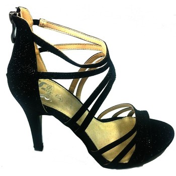 Chaussures Femme Sandales et Nu-pieds Cassis Côte d'Azur Sandales Multibrides ouvert Noir Oria Noir