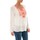Vêtements Femme Tops / Blouses Barcelona Moda Top Pink Blanc Broderie Corail Blanc