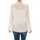 Vêtements Femme T-shirts manches longues Barcelona Moda Top Pink Blanc Broderie Corail Blanc