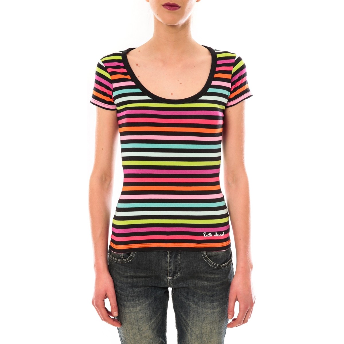 Vêtements Femme T-shirts manches courtes Little Marcel t-shirt line GCR MC 229 Multicolore