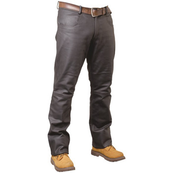 Vêtements Homme Pantalons Pallas Cuir Pantalon en cuir VACHETTE ref_reg02703-marron Marron