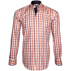 Vêtements Homme Chemises manches longues Emporio Balzani chemise oxford arezzo orange Orange