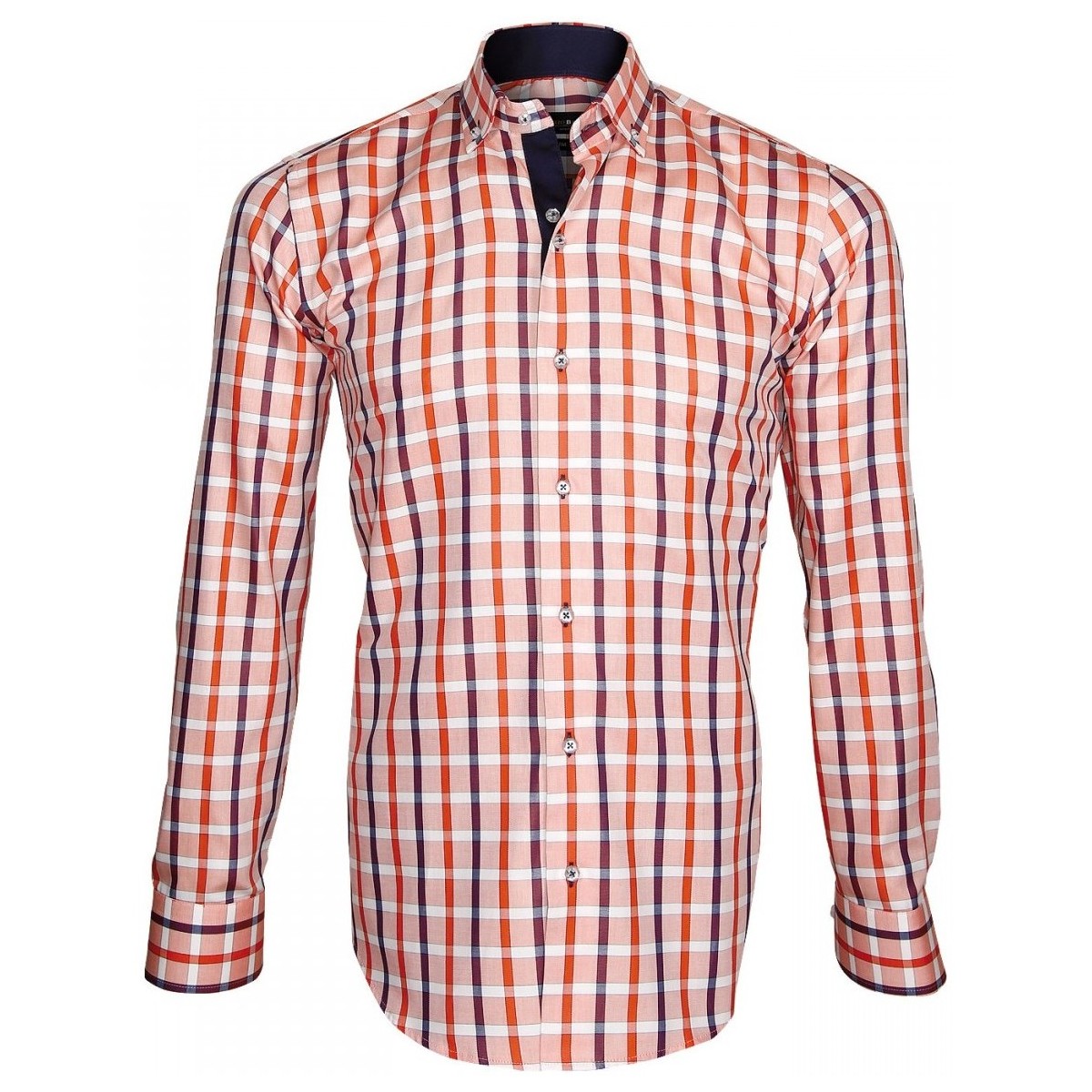 Vêtements Homme Chemises manches longues Emporio Balzani chemise oxford arezzo orange Orange